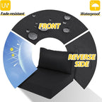 AAAAAcessories Outdoor Deep Seat Cushions, Waterproof, Fade-Resistant Patio Furniture Replacement Cushions, 25.5" x 25.5" x 5" + 25.5" x 13.5", Black