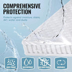 WORKPRO 2-Pack Queen/King Size Plastic Mattress Bags for Moving, 2mil Thick Water-Resistant Mattress Protector Storage Covers, Tear-Resistant Mattress Disposal Cover (78"x100")