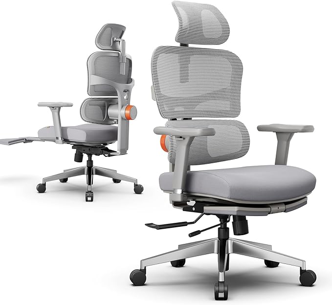 Newtral Ergonomic Office Chair with Auto-Following Lumbar Support, 136° Recline, Computer Desk Chair with 4D Armrests & Adjustable Headrest