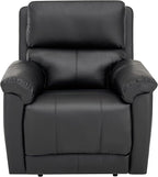 MINCETA Recliner Chairs,Modern 5" Wall Hugger Nursery Recliner with Overstuffed Arm and Back for Living Room,PU Leather in Black