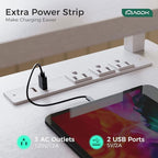 AODK Electric Standing Desk with Drawers & Keyboard Tray, 47 Inch Height Adjustable Small Gaming Desk with Power Outlets & LED Lights, Sit Stand Table with Monitor Stand for Home, Office, White