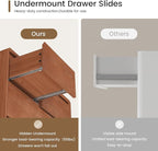 Solid Wood Dresser for Bedroom, Natural Solid Wood 6 Drawer Dresser,45.3" Tall Mid Century Modern Chest of Drawers, Closet Storage Organizer for Living Room, Bedroom
