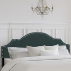 Hillsdale, Cynthia Upholstered King Adjustable Headboard, Green