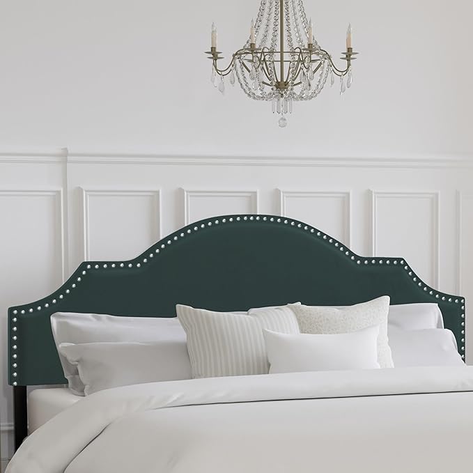 Hillsdale, Cynthia Upholstered King Adjustable Headboard, Green