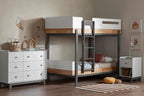 South Shore Furniture Bebble Bunk Bed, Twin, Natural and Gray