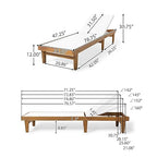 Christopher Knight Home Shiny Outdoor Wood Chaise Lounge (Set of 2), Teak Finish/White Mesh