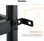 Karl home Metal Bunk Bed Twin Over Twin with 2 Storage Drawers, with USB Charging Station and LED Lighted, Safety Guardrail & Ladder, Easy Assembly, Space Saving, No Noise, No Box Spring Needed, Black