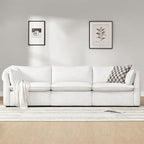 CHITA Luxury Oversized Sectional Modular Sofa, Premium Down Filled Cloud Couch, FSC Certified Comfty Deep Seat Sectional for Living Room, 3 Seat, 114‘’ Width, Cream