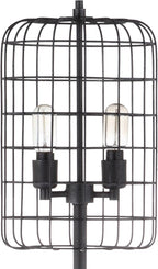 JONATHAN Y JYL4030A Odette 65" Industrial Metal Floor Lamp Industrial,Rustic,Transitional for Bedrooms, Living Room, Office, Reading, Black/Silver