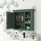 Bathroom Wall Cabinet with Mirror, 30'' x 28'' Medicine Cabinet with Mirror Door and Adjustable Shelves, Over Toilet Storage Cabinet, Wall-Mounted Bathroom Mirrors for Over Sink with Storage