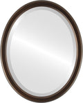 OVALCREST Oval Beveled Wall Mirror for Home Decor - Toronto Style - Rubbed Bronze - 22" x 18"