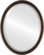 OVALCREST Oval Beveled Wall Mirror for Home Decor - Toronto Style - Rubbed Bronze - 18" x 14"