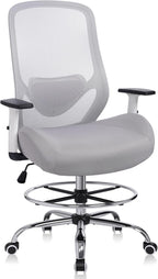 HYLONE 400lbs Drafting Chair,Adjustable High Back Computer Office Chair with Lumbar Support Standing Desk Chair Heavy Duty Big Tall Drafting Stool for Artists with Adjustable Footrest