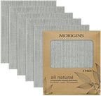 Morigins Wholesale Swedish Dish Cloths - 6 Pack Reusable Compostable Kitchen Cloth,Cellulose Sponge Dish Cloths Dish Towel Set (Grey)