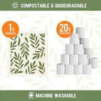 Morigins Swedish Dishcloths for Kitchen 6 Pack Eucalyptus Cellulose Sponge Cloths Non Scratch Reusable Paper Towels Biodegradable and Reusable Kitchen Dish Rags (Moss Green)