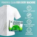 Sudstainables Laundry Detergent Sheets 200 Loads – Dissolvable Laundry Sheet for Washing Machines, Compact Alternative to Liquid & Powder Detergent, Travel-Friendly Soap | Fragrance Free