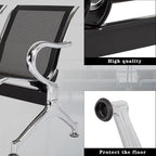 Kinsuite Waiting Room Chair - 3-Seat Airport Reception Lobby Office Bench, Black