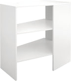 ClosetMaid SuiteSymphony Wood Corner Shelf Unit, 2 Shelves, Adjustable, Stacking, For Storage, Closet, Clothes, Shoes, Décor, Pure White, 41.13" X 19.63" X 31.75" Corner Unit