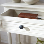 Safavieh Home Collection Tate Distressed White 2-Drawer Bottom Shelf Console Table