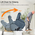 Power Lift Chair Recliners for Elderly, Modern Adult Power Lift Recliner, Velvet Upholstery Electric Lift Chair Recliner with Remote Side Pocket for Living Room