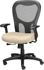 Tempur-Pedic TP9000C Mesh Swivel Task Chair with Tempur Material, Cooling Gel Layer, Adjustable Armrests, and Lumbar Support, Beige