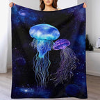 Jellyfish Gifts for Girls & Women - Soft, Warm & Cozy Fleece Throw Blanket for Kids & Adults - 50"x60"
