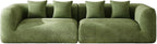 120'' Oversized Sectional Couches for Living Room Boneless Modular Sectional Sofa Plush Chenille Cloud Modular Couch Modern Sectionals with Deep Seat, No Assembly Required, 4 Seater, Green
