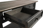 Signature Design by Ashley Tyler Creek Modern Farmhouse Sofa Table, Brown & Black