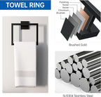 10-Piece Bathroom Hardware Accessories Set, 23.6 Inch SUS304 Stainless Steel Towel Bar Set, Wall Mounted Bathroom Towel Holders, Towel Hooks with Toilet Paper Holder