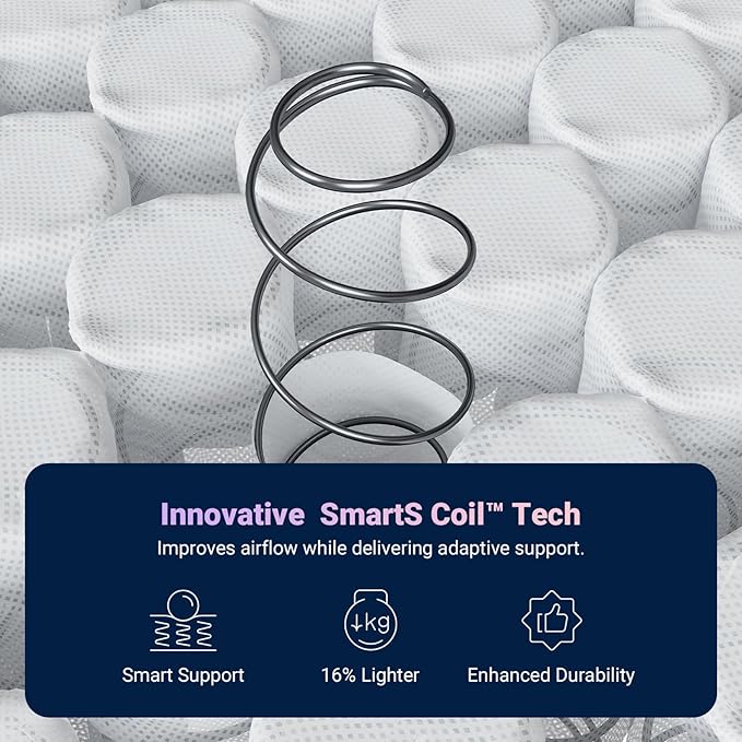 Avenco 10 Inch TwinXL Mattress, Hybrid Mattress with SmartS Coil™ Pocket Springs for Targeted Support and NanoGel™ Memory Foam for Cool Night Sleep, Motion Isolation for Couples, CertiPUR-US Certified