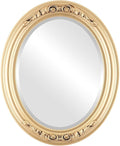 OVALCREST Oval Beveled Wall Mirror for Home Decor - Florence Style - Gold Spray - 40" x 28"