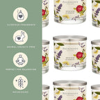 Pecksniff’s 3 Wick Candle – Jasmine & Hyacinth, 550 g / 19.4 oz – Long Lasting Burn, Elegant Home Decor & Relaxing Ambiance