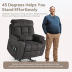 Lazy Boy Recliner Chair with Heated and Massage, 4 Motor Headrest, Lumbar Independent Adjustment Power Lift Recliner with Hidden Cup Holder、Side Pocket、Back Pillow