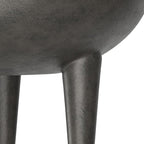 SIMPLIHOME Otto Cast Aluminum Side Table in Graphite, 21-inch Round, Rust-Resistant Metal Accent Table for Living Room, Bedroom, Fully Assembled