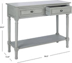 SAFAVIEH Home Collection Tate Distressed Grey 2-Drawer Bottom Shelf Console Table CNS5720C