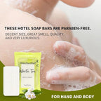 DincherBel 200 Pack 0.5oz Small Soap, Mini Rectangles Cleansing Bars Soap Bulk Travel Size, Individually Wrapped Toiletries Amenities for Hotel, Airbnb, Shelter, Camping and Travel