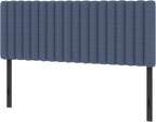 Queen Size Upholstered Headboard Only, Channel Tufted Headboard with Adjustable Height, Easy Assembly, Navy Blue
