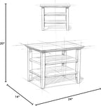 SIMPLIHOME Acadian 14-inch Wide Solid Wood Narrow End Table in Black, Transitional-Style Side Table for Living Room, Bedroom, or Family Room with 2 Open Shelves