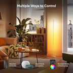 Nanoleaf Matter Smart Floor Lamp, LED Standing Lamps Work with Alexa, Music Sync Corner Lamp,16 Million Colors, 1700lm RGBTW Floor Lamp with Voice Control for Living Room, Ambient Lighting, White