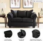 Signature Design by Ashley Darcy 1` Loveseat, Black