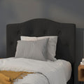 BizChair Tufted Upholstered Twin Size Headboard in Black Fabric