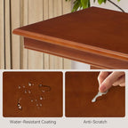 LITTLE TREE Bar Height Table, Small Pub Table with Solid Wood Base, Retro Mid-Century Design, Indoor Cocktail Bar for Small Spaces, Kitchen, Living Room, Mocha Brown