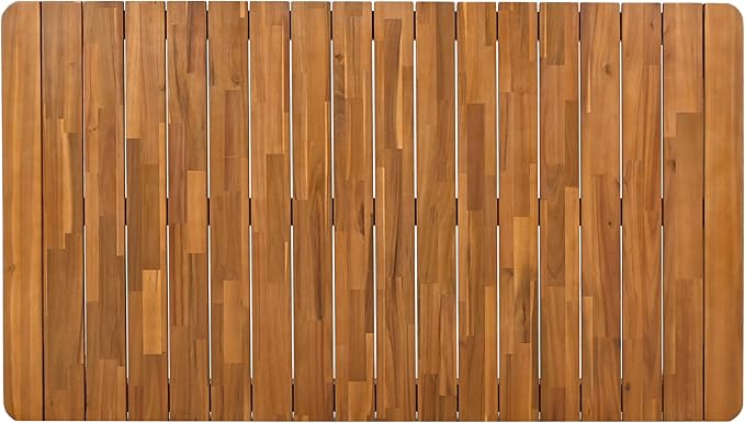 Christopher Knight Home Peggy 63" Farmhouse Patio Acacia Wood Dining Table, Indoor and Outdoor Dining Room Table for 6 Persons, Rectangular Dining Table for Backyard/Garden, Teak Brown