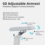 Ergonomic Home Office Desk Chair with Massage Lumbar Support，4D Headrest & 5D Armrests, Reclining Big and Tall 400LBS Mesh Chair with Footrest，Adjustable Back High and Seat Depth(Gray)