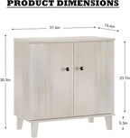 Modern Storage Cabinet Buffet Storage with Wood Legs and Adjustable Shelf for Dinnig Room Living Room Entryway,Light Oak