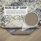 Mohawk Home 2' 6" x 8' Non Slip Grip Rug Pad 1/4" Thick Dual Surface Felt Cushion + Rubber Gripper - Safe for All Floors