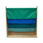 FDP Birch SoftScape Sling Book Display, 4-Shelf Vinyl Storage for Kid's Books and Magazines, Children's Furniture for Bedroom, Playroom, Daycare, Preschool or Classroom - Contemporary, 13745-CT