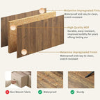 9 Drawer Dresser for Bedroom with Deep Drawers, 63" Wide Wood Dresser, Large Floor Chest of Drawers, Modern Long TV Stand, Mid Century Storage Cabinet Side Table, Natural