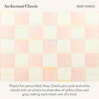 MACKENZIE-CHILDS Rosy Check Kitchen Canister, Decorative Pink-and-White Glass Storage Jar with Lid, Small