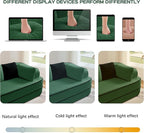 Cloud Sectional Sofa Modern Boneless Couch for Living Room, Comfy Deep Seat Comfy Teddy Fabric Double Sofa Chaise No Assembly Required (Green, 106" L Shape with Left Facing)
